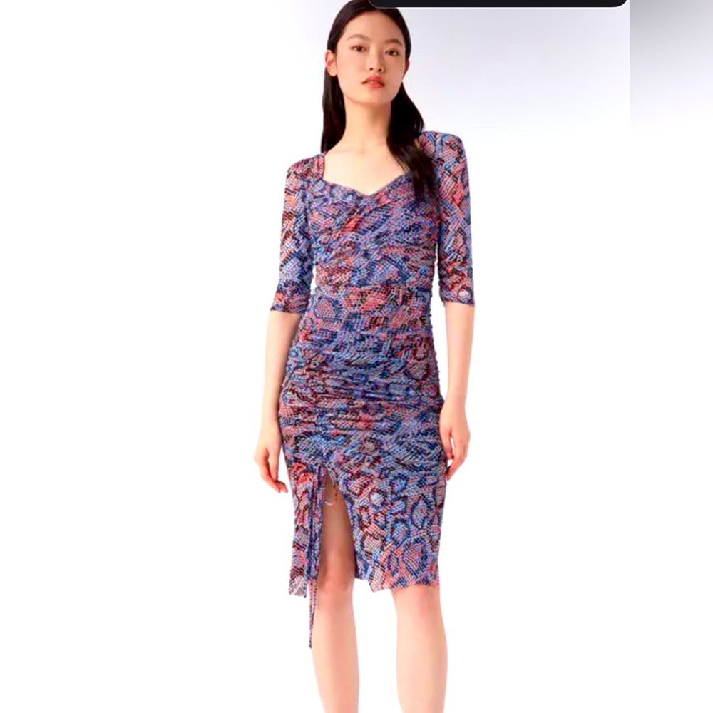 Diane Von Furstenberg Michael Knee Length Mesh Dress